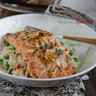 Korean Soybean Paste Glazed Salmon