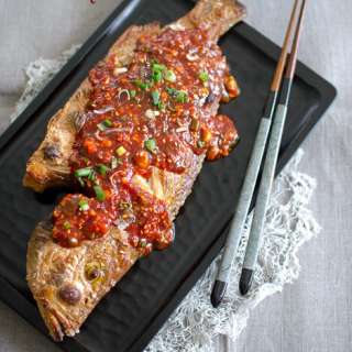 Broiled Red Snapper with Korean Chili Sauce