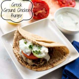 Greek Ground Chicken Burgers