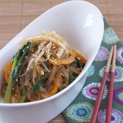 Japchae Salad with Korean Chili Vinaigrette