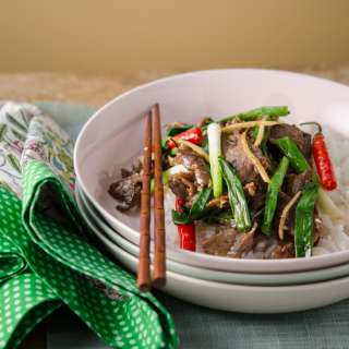 Beef Stir-Fry with Ginger and Green Onion