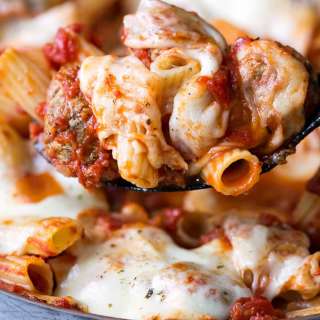 Skillet Meatball Pasta