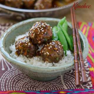 Beef Meatballs with Pineapple Soy Glaze