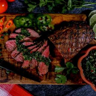Pronghorn Carne Asada with Chimichurri