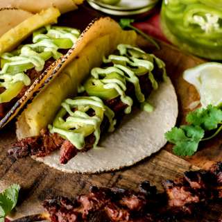 Grilled Elk Heart Tacos