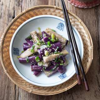 Steamed Korean Eggplant (Gaji Namul)