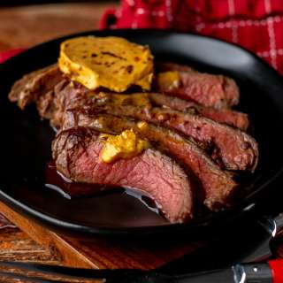 Elk Steak with Chipotle Compound Butter