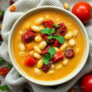CREAMY ONE POT SUNDRIED TOMATO WHITE BEANS RECIPE