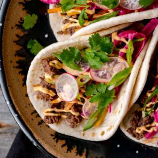 Ground Venison Bulgogi Tacos