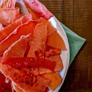 Easy Dehydrated Watermelon (Watermelon Jerky)