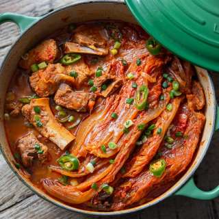 Kimchi Jjim (Braised Kimchi and Pork ribs)