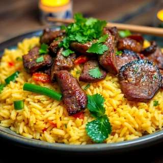 GARLIC BUTTER STEAK FRIED RICE