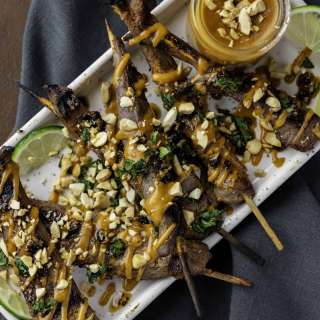Grouse Satay with Peanut Sauce