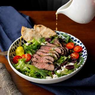 Greek Pronghorn Steak Salad