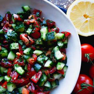 Mediterranean Cucumber and Tomato Salad
