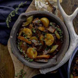Dutch Oven Venison Stew with Veggies
