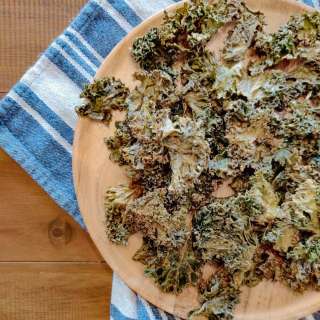 Spicy Kale Chips with Almond Butter