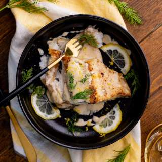 Lingcod with Creamy White Wine Sauce