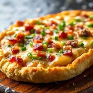 BISCUITS AND SAUSAGE GRAVY BREAKFAST PIZZA