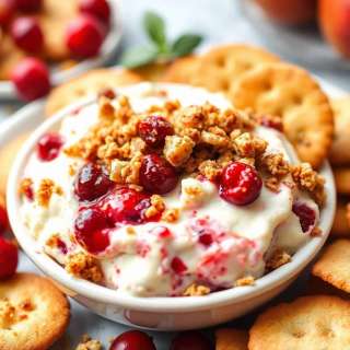 BAKED CREAM CHEESE CRANBERRY DIP