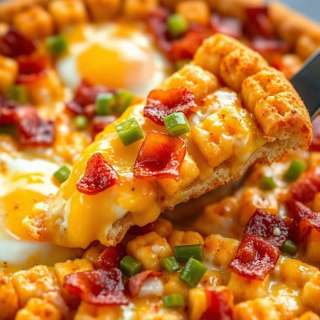 TATER TOT BREAKFAST PIZZA RECIPE