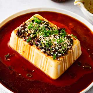 Silken Tofu With Spicy Soy Dressing