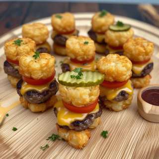 MINI TATER TOT CHEESEBURGERS