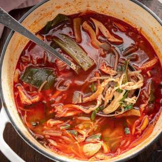 Spicy Korean Chicken Soup (Dakgaejang)