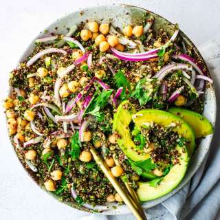 Kale Quinoa Chickpea Salad Recipe