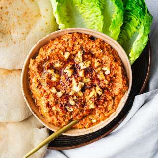 Lebanese Muhammara Recipe (Walnut & Red Pepper Dip)