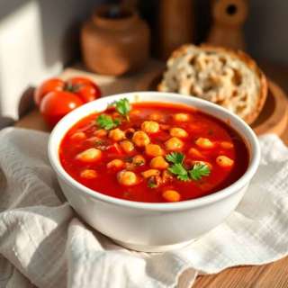 VEGAN GARLIC CHICKPEA SOUP RECIPE