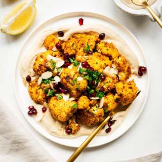 Roasted Cauliflower With Tahini Sauce