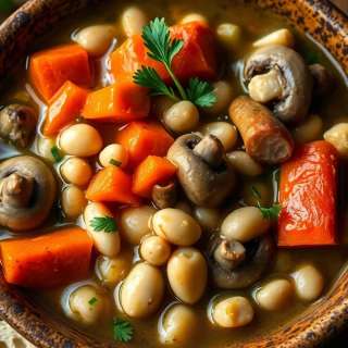 COZY WHITE BEAN AND MUSHROOM STEW RECIPE