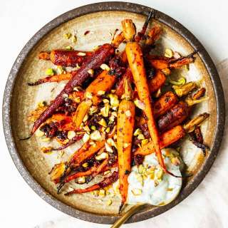 Harissa Maple Roasted Carrots