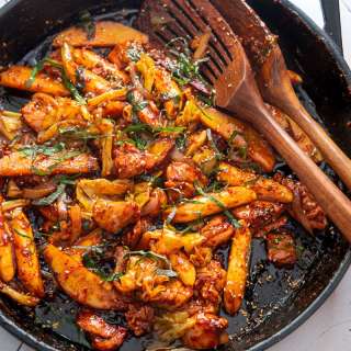 Authentic Dakgalbi (Spicy Korean Chicken Stir-Fry)