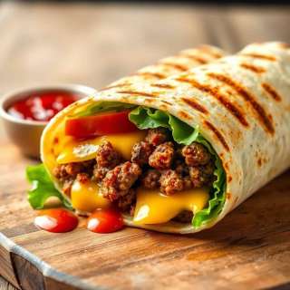 GRILLED CHEESEBURGER WRAPS