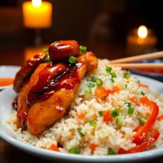 EASY TERIYAKI CHICKEN AND FRIED RICE