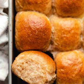 Soft Honey Whole Wheat Dinner Rolls