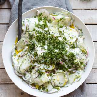 Cucumber Radish Salad with Yogurt