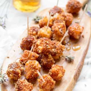 Fried Manchego Cheese with Lavender Honey