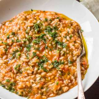 Summer Tomato Risotto with Fennel and Fresh Herbs