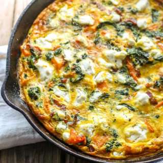 Butternut Squash, Bacon, Kale + Goat Cheese Frittata