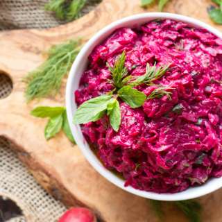 Salt Roasted Beets with Tahini
