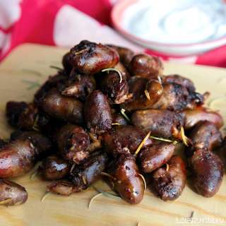 Pan Fried Chicken Hearts