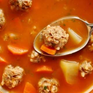 Meatball Soup with Potatoes and Carrots