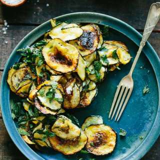 Zucchini with Vinegar + Mint