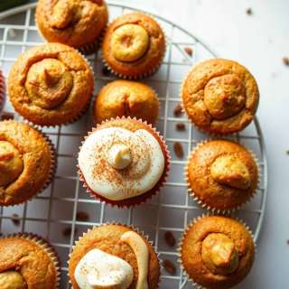 CARROT APPLE ZUCCHINI MUFFINS WITH CREAM CHEESE FROSTING
