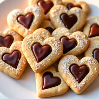 NUTELLA LINZER HEART COOKIES