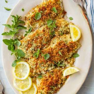 Easy Baked Flounder Oreganata