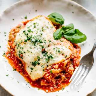 Unbreaded Eggplant Parm
